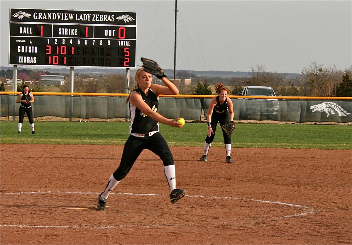 Image: Still throwing… — Lady Gladiators junior pitcher, Megan Richards, never left the mound during the 7 games in 6 days stretch.