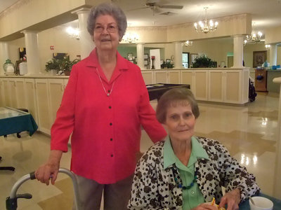 Image: Evelyn Jenkins &amp; Betty Boyd — Evelyn and Betty were having fun sharing news and eating cake.