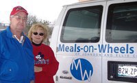 Image: Great Team — Thomas Tollis and daughter Brenda Trojacek are part of the Ellis County Meals-on-Wheels’ volunteer crew.