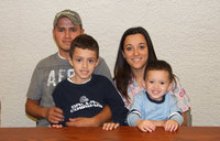 Image: Family owned business — Zeke Agreda, Kimberly Serrata, and Ethen and Kasen Agreda make up this family owned business.