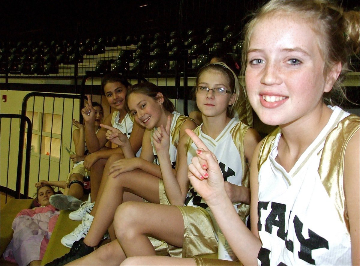 Image: Enjoying the moment — Italy’s 7A Girls team bonds before the game against Axtell. Pictured front to back are: Hannah Washington, Halee Turner, Jozie Perkins, Ashlyn Jacinto, Kaci Bales and Sarah “Rah-Rah” Coleman.