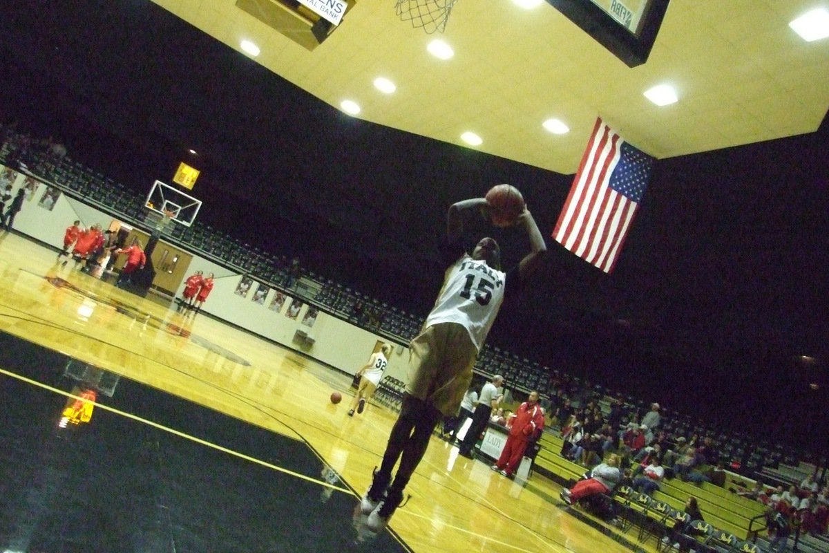 Image: Kortnei is real deal — Kortnei Johnson works on her jump stop before the game.