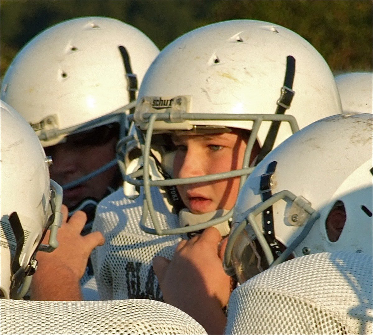 Image: All eyes on coach — John Byers listens intently to the coach’s instructions.