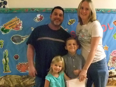 Image: The Rodrigue Family — Darrin, Tammy, Emma and Jacob were all there for Meet the Teacher Night.