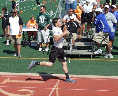 Image: Crossing the line — Injury prone, Ryan Ashcraft, finishes in 2nd place despite a sore ankle. Just kidding, Ryan.