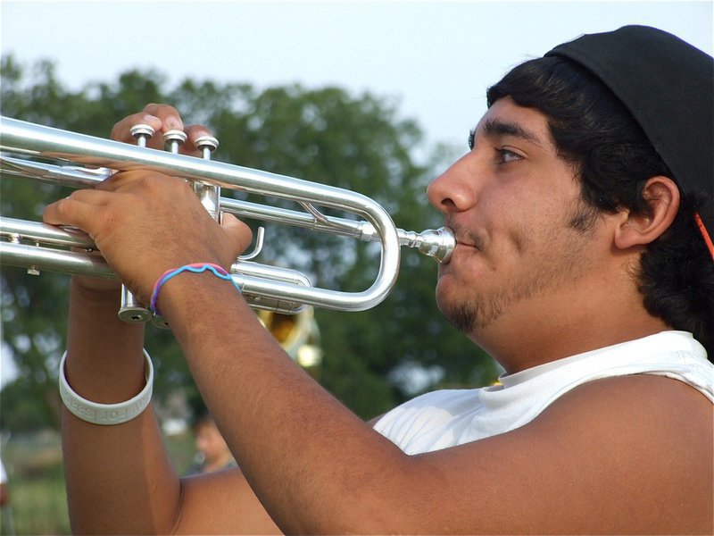 Image: Fan-TAZ-tic! — Michael “Taz” Martinez will help lead the Gladiator Regiment Band as a senior this year.