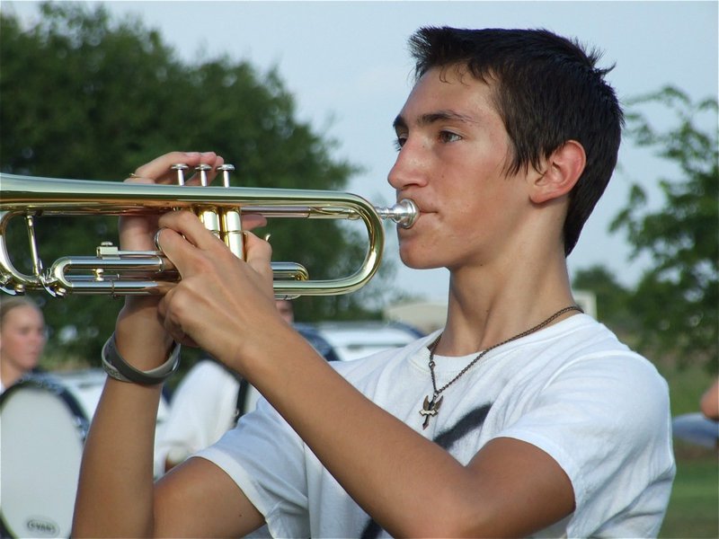 Image: Jacob Witte — Jacob blares away on his trumpet.