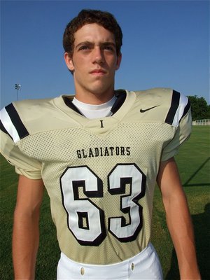 Image: Brandon Souder — Brandon will be playing on both sides of the line of scrimmage for the Gladiators.