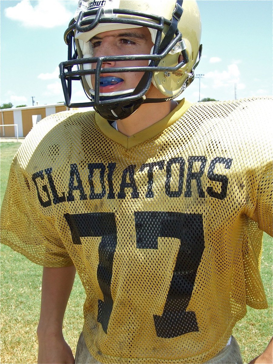 Image: Cody Medrano — Cody awaits his chance to participate in a practice drill.