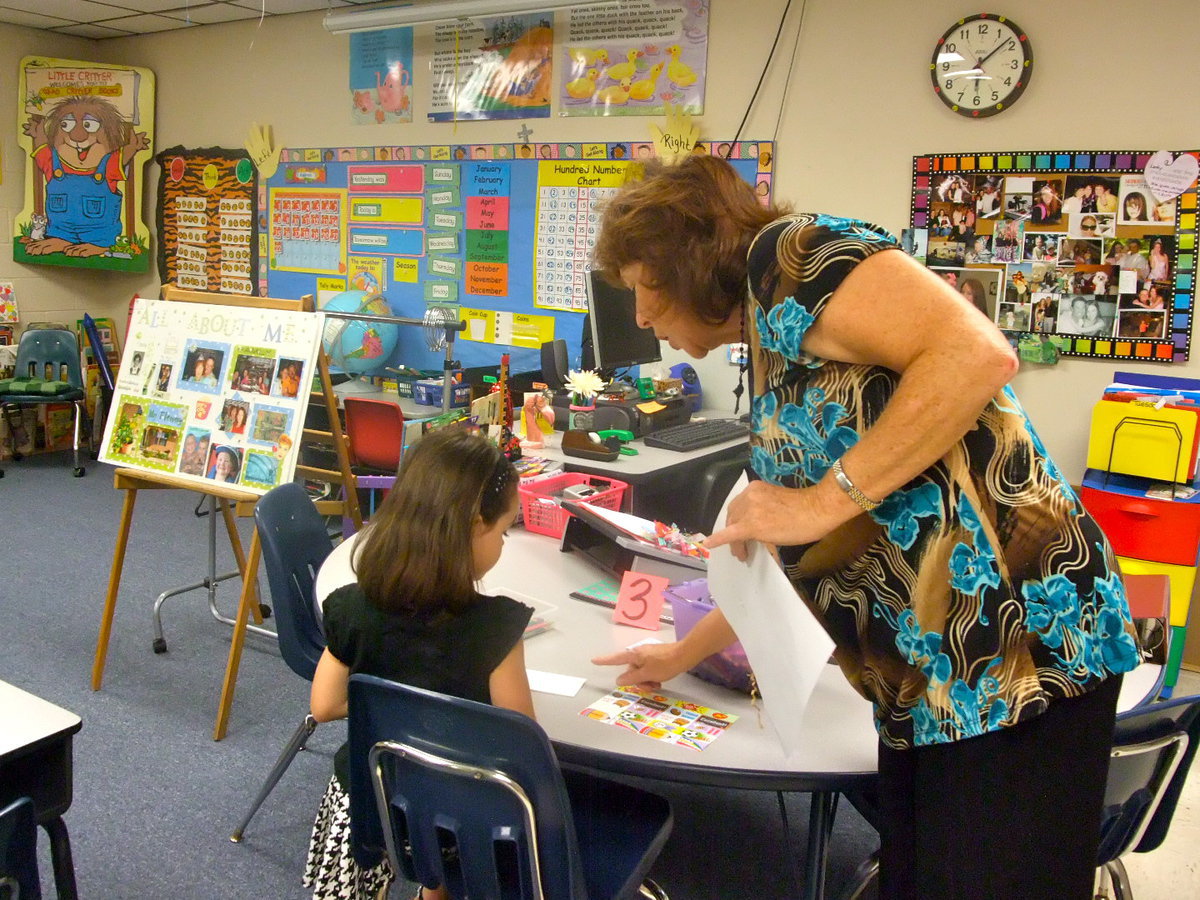 Image: Charlotte Morgan Already Teaching — Charlotte Morgan is already on the job doing what she does best, teaching.