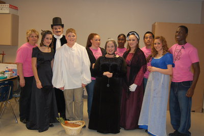 Image: The cast and crew — One Act Play cast and crew pose before District Competition.