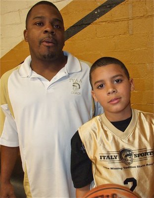 Image: Father &amp; son — Italy 21 head coach Edwin Wallace and his son Tylan Wallace(2) prepare to take on Hillsboro.
