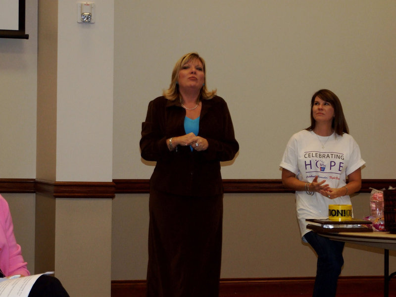 Image: Relay for Life meeting — Relay for Life event co-chairs, Denise Owens and Dee Dee Morris