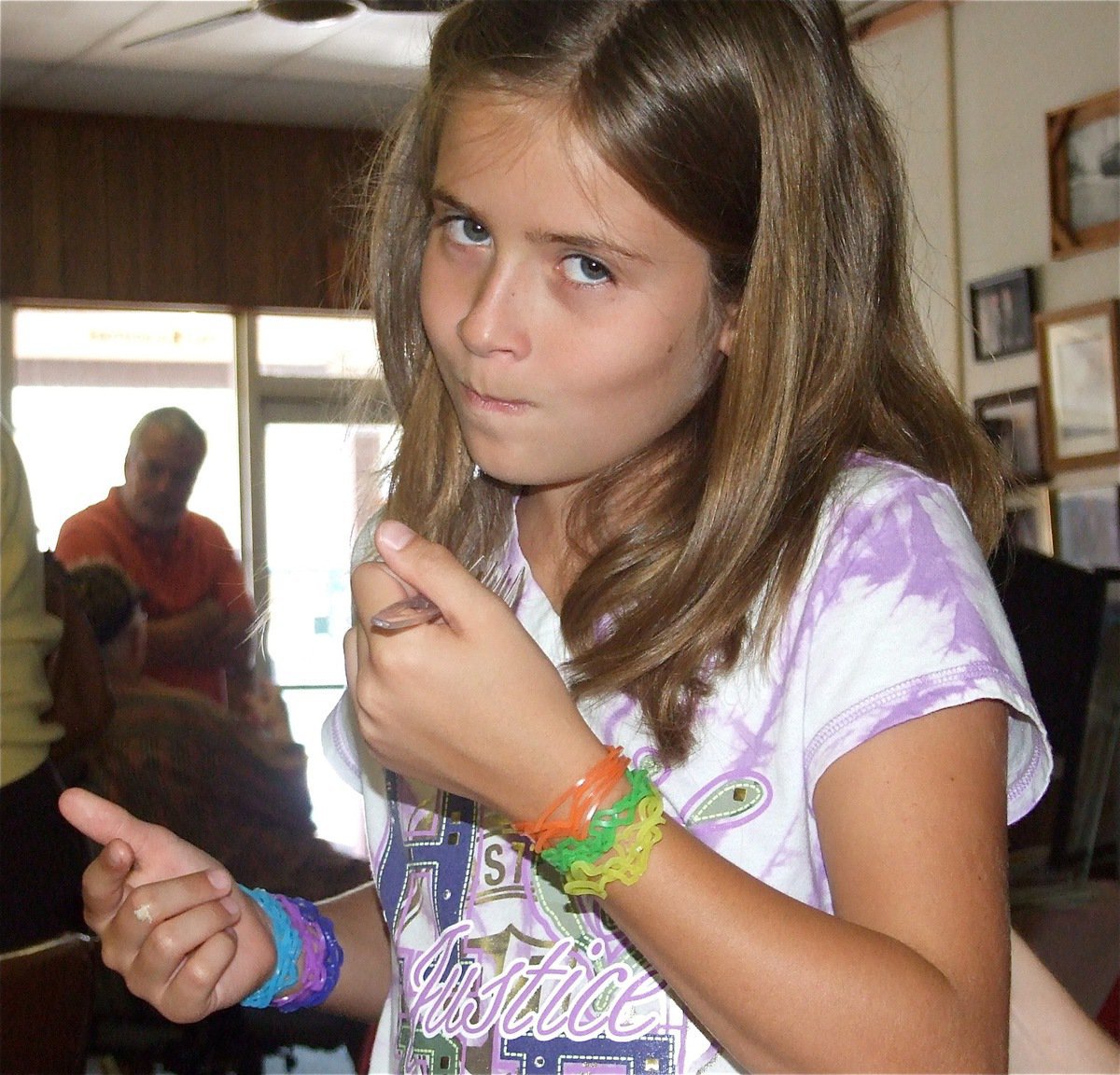 Image: Sarah has a slice — Sarah Sims would rather eat her slice of the delicious birthday cake in private. Put the fork down and nobody gets hurt.