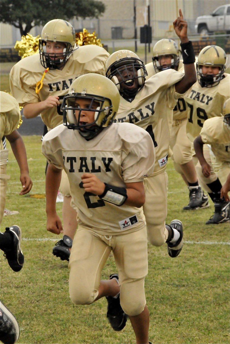 Image: We’re back! — Chasston Wilson(21) would later backup his claim as the IYAA A-Team takes the field in Hubbard.