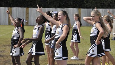 Image: We are #1! — The IYAA A-Team Cheerleaders shout it loud and proud!