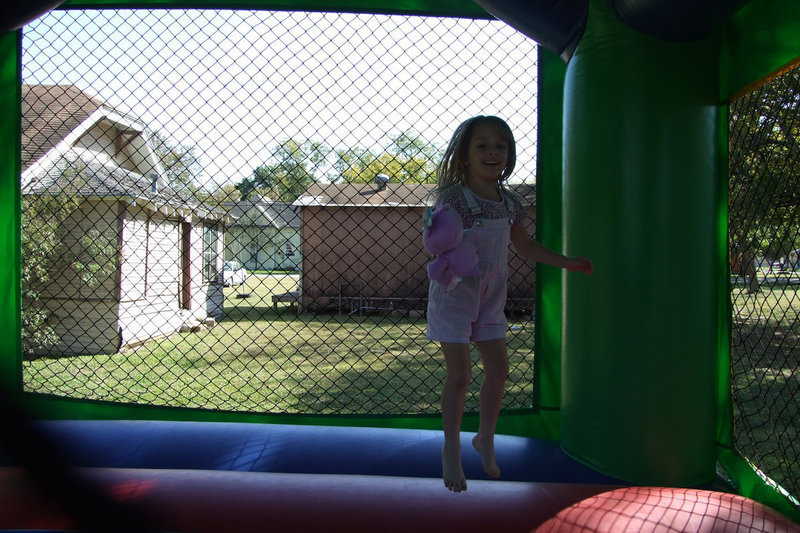 Image: Bounce house fun — The Sponge Bob bounce house was a place for many children to have fun.