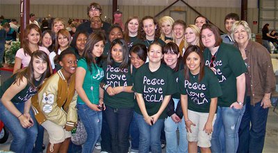 Image: 2010 FCCLA members — Ann Hyles (far right) poses with her FCCLA class during the Ellis County Youth Expo.