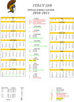 Image: 2010-2011 Italy ISD Calendar