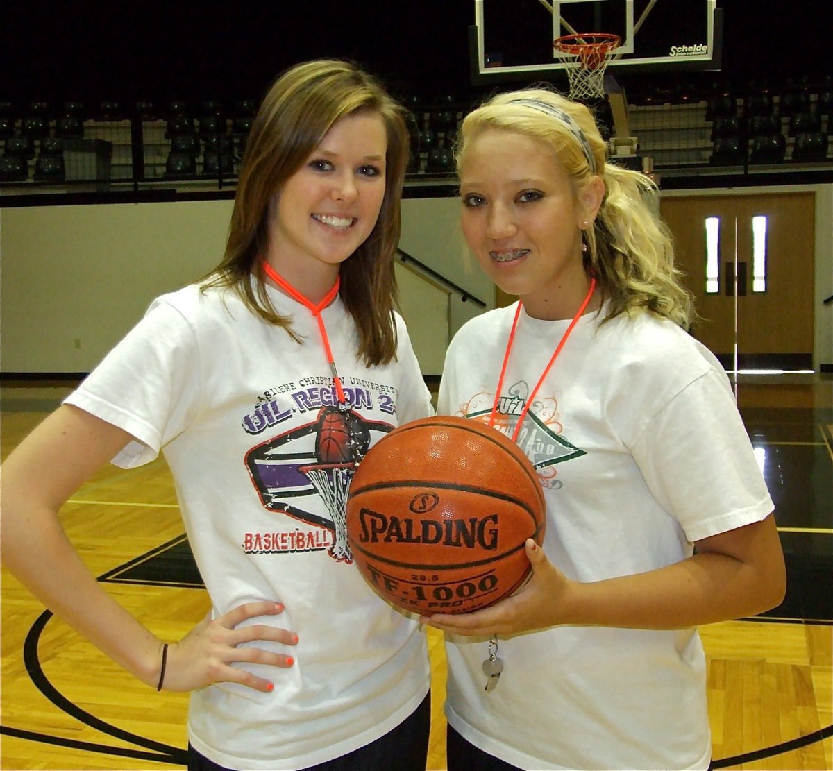 Image: Rossa and Richards — Kaitlyn Rossa and Megan Richards teamed up to put on the “Hoop it up’ with Rich and Ro” basketball camp for the next generation of Lady Gladiators.