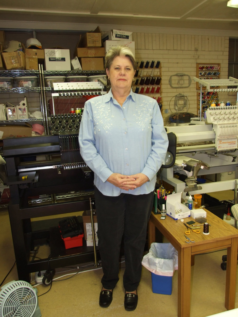 Image: Sandy Dabney — Sandy Dabney, owner of Lil’ Dab Embroidery.