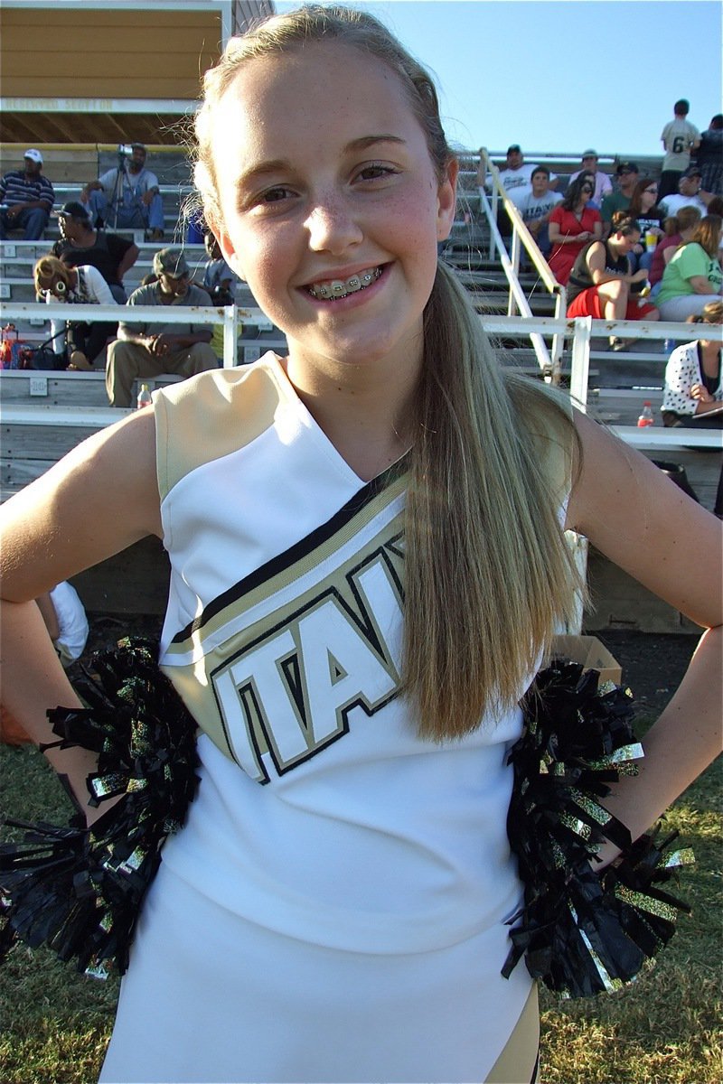 Image: Kelsey Nelson — Kelsey helps to cheer on the JV Gladiators.