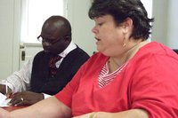 Image: Italy Ministerial Alliance helps — Rev. Beverly Hamilton, pastor of  First United Methodist Church, and Rev. Preston Dixon, pastor of Mt. Gilead Missionary Baptist Church, work side by side with the Italy Ministerial Alliance.