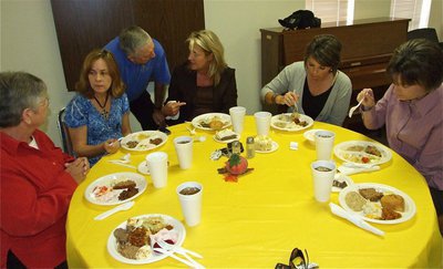 Image: Food and friends — The Prime Timers Luncheon is a great chance to visit with friends, have a good meal and give thanks to the Lord.
