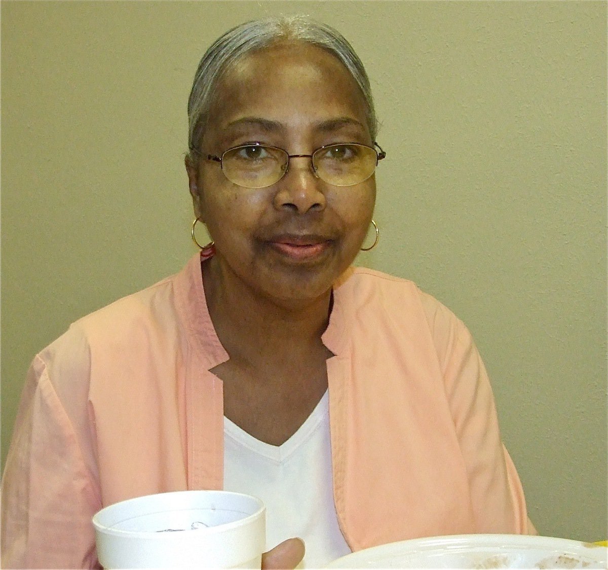 Image: Ruth Tarrant — Long time Italy resident Ruth Tarrant sits in on the speech given by Ellis County Commissioner of Precinct 3, Heath Sims.