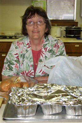 Image: The Amazing Karen — Karen Mathiowetz helped with the Prime Timers Luncheon at the Central Baptist Church of Italy, greeted guests, prepared and served food and even helped with the clean up. Karen is simply amazing!