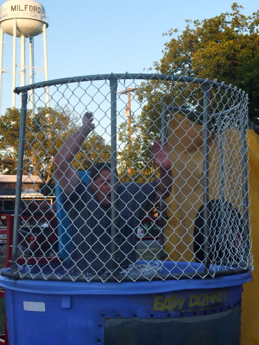 Image: Wet He Gets — And this is what Chief Phoenix looks like after one of the kids hit the mark!