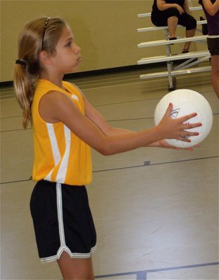 Image: Deep breath — Haley takes a calming breath before unleashing the chaos from the setter position!