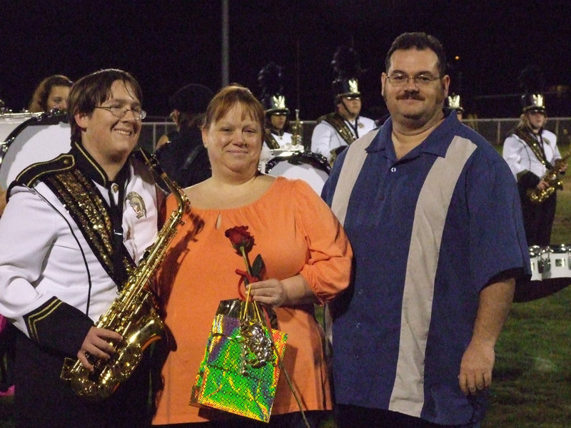 Image: Brandon — Brandon Owens and his family were presented to the crowd during halftime.