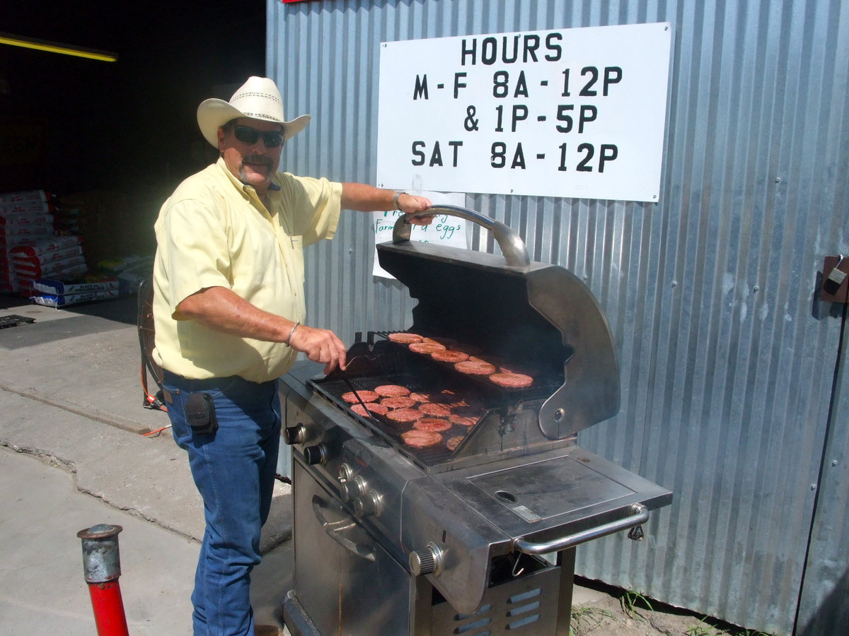 Image: Gary Teer — Gary is busy cooking up all the hamburgers.