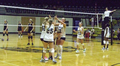 Image: The second game — The Lady Gladiators won this game  25-23.