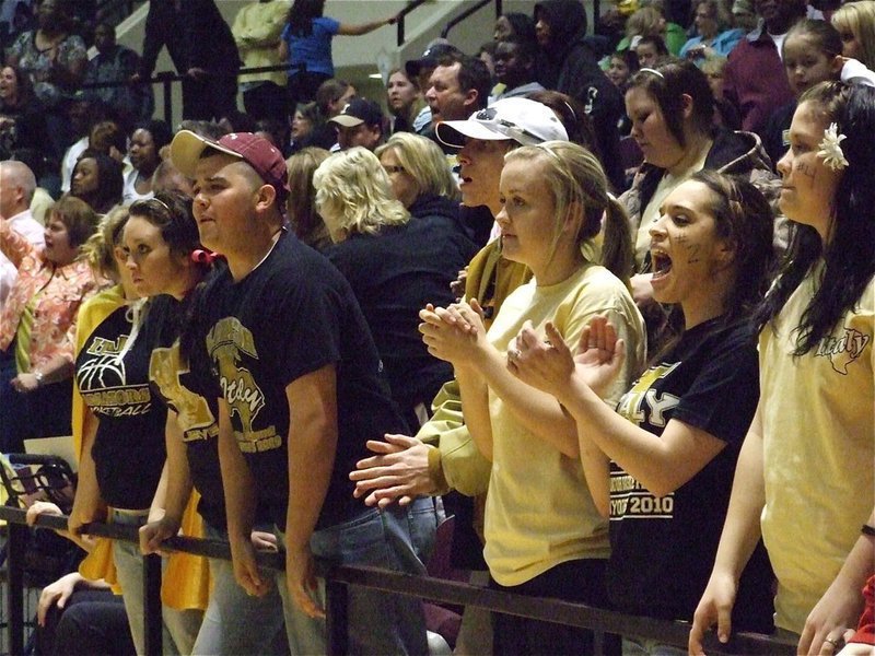 Image: Fans on feet — Gladiator fans were in full force in Abilene to support their team.