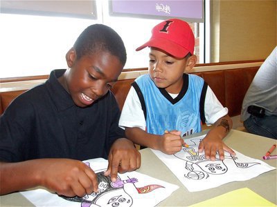 Image: Check this out! — The Grimace coloring contest brought out the competitive spirit of all the IYAA players.