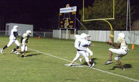 Image: Harris has touchdown — Paul Harris (#84) caught this ball and added points to the board Thursday night in a game against Dawson.