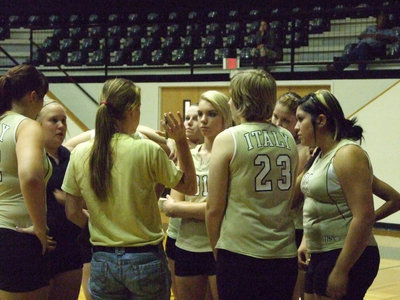 Image: Word of caution — Coach Jennifer Reeves gives the ladies some instruction before the next game.