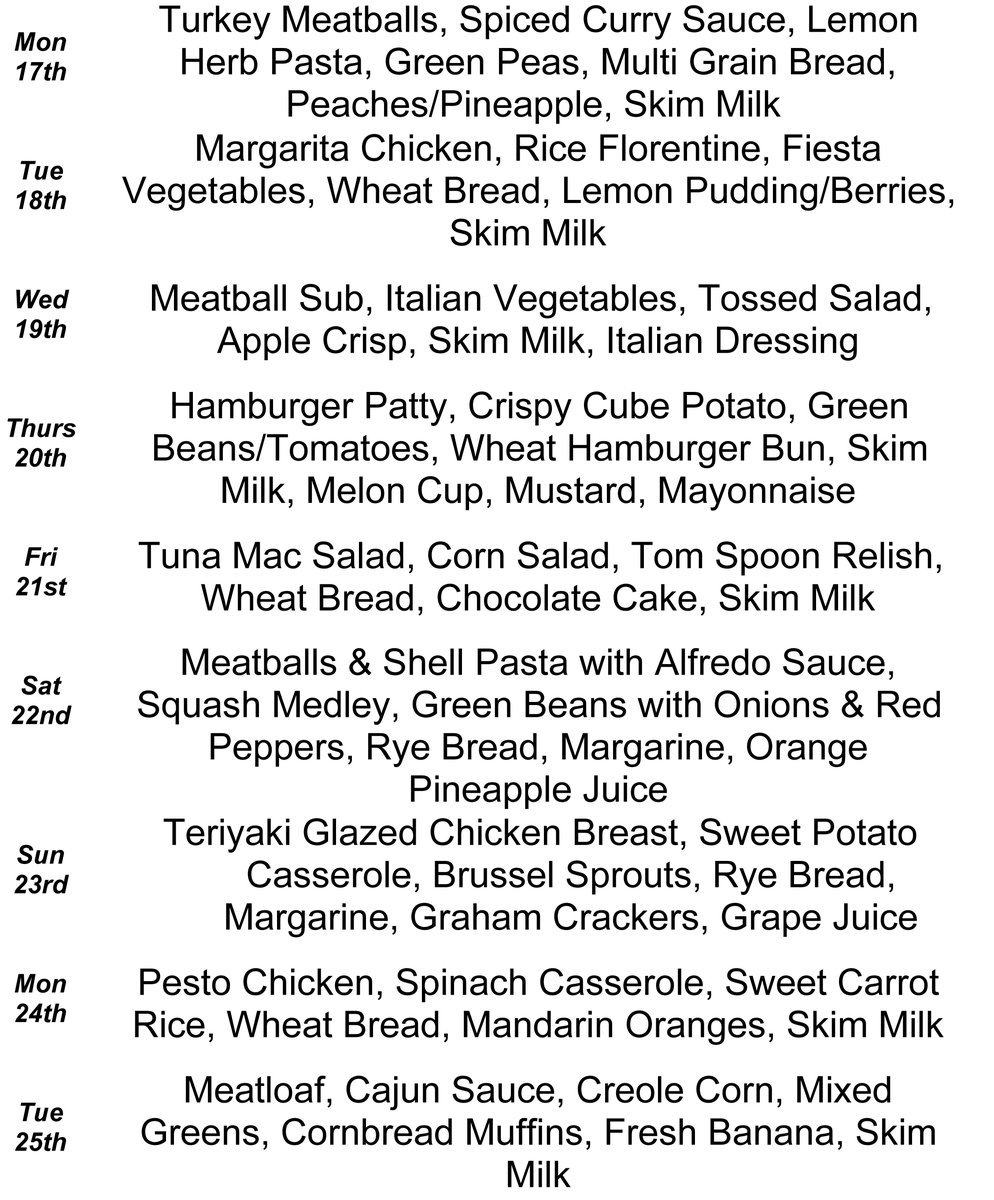 Image: Meals on Wheels-August Meal Calendar (page 3)