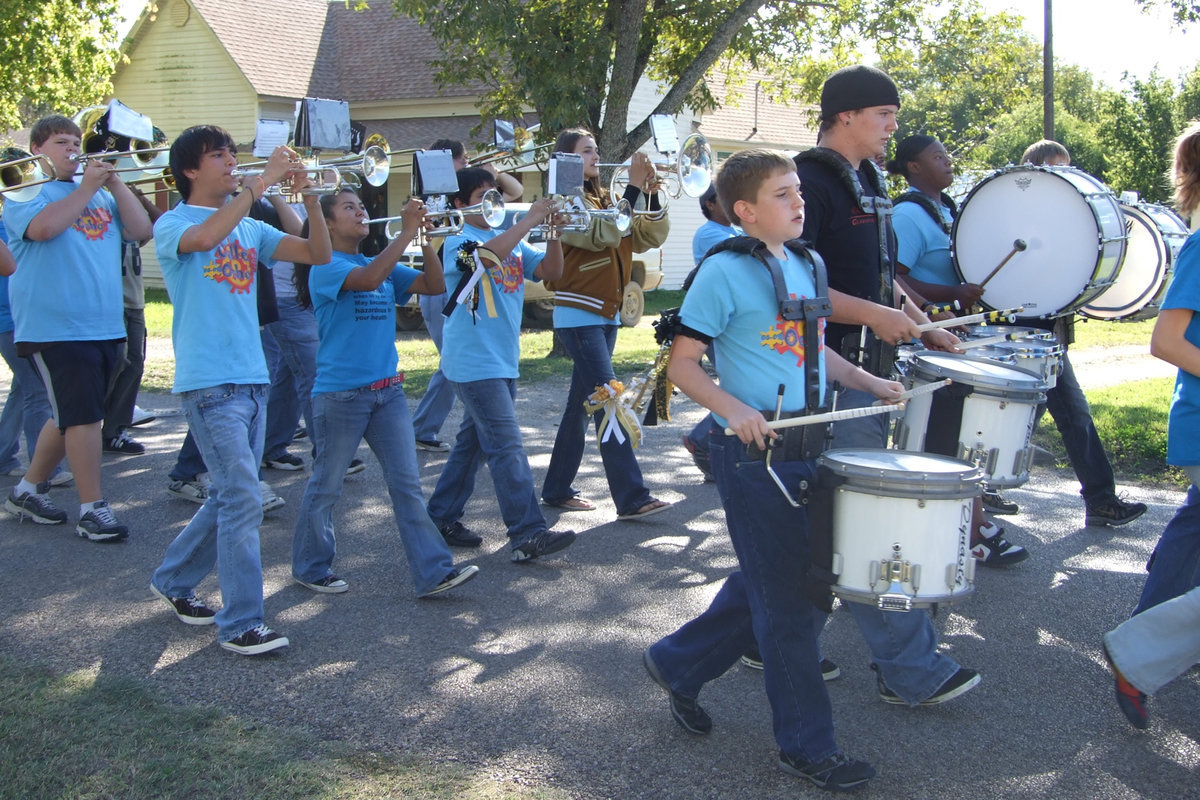 Image: Marching Band — In the past month, the Italy High School Regiment Band has participated in three contests and achieved superior ratings.