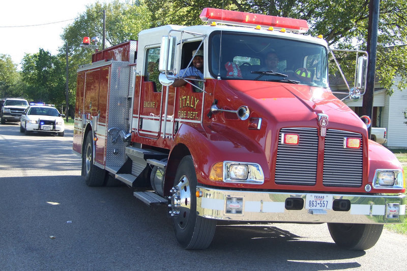 Image: Italy’s Finest — Italy Fire and Police Department helped with the Homecoming festivities this week.