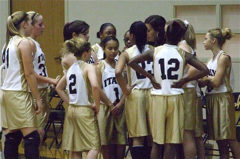 Image: Richards with the team — So many weapons. And Coach Tina Richards relied on every one of them against the Palmer Lady Bulldogs.