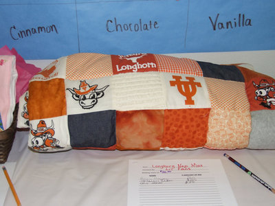 Image: Longhorn quilt — Longhorn quilt was a sought after item in the silent auction.