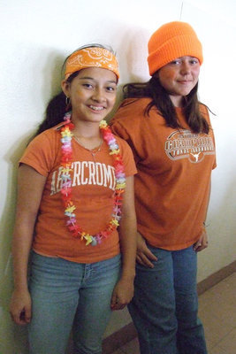 Image: 10th grade participants — Maria Luna and Nikki Brashear enter the orange.