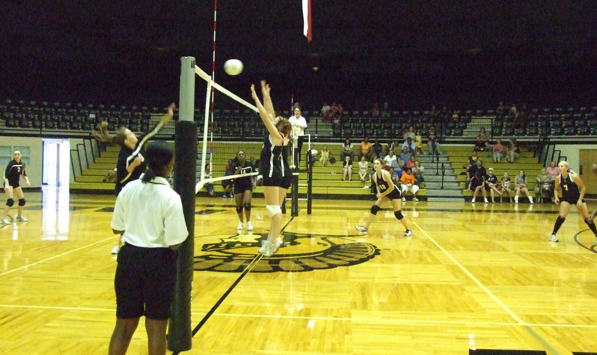 Image: Guard that ball — “The Lady Gladiators are playing for playoffs,” Coach Richters says.