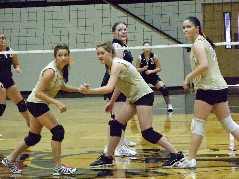 Image: Lock and load — Morgan Cockerham, Taylor Turner and Paige Westbrook are poised for a great season.