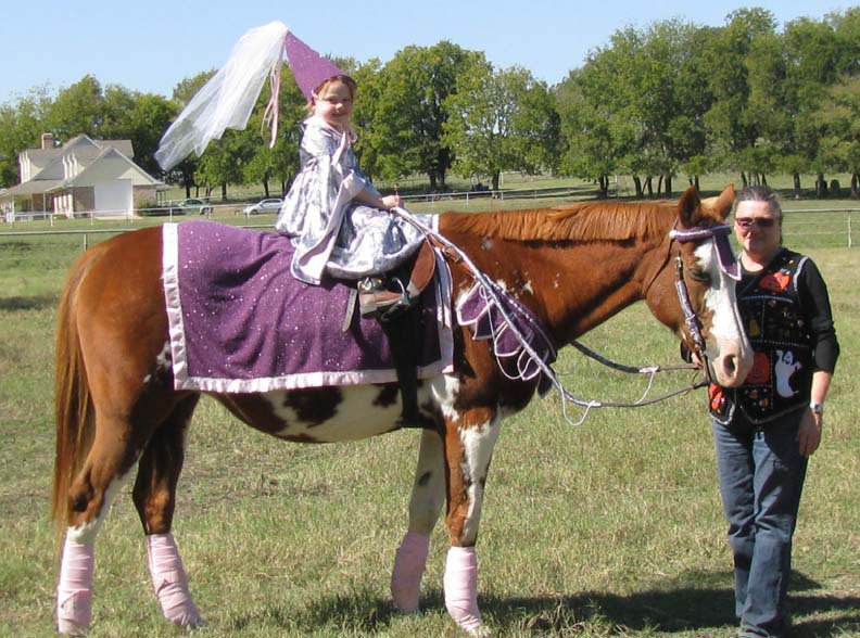 Image: Most Elaborate costume — Sadie Hinz of Italy and her horse Mighty Special who won “Most Elaborate” for their portrayal of a medieval princess.