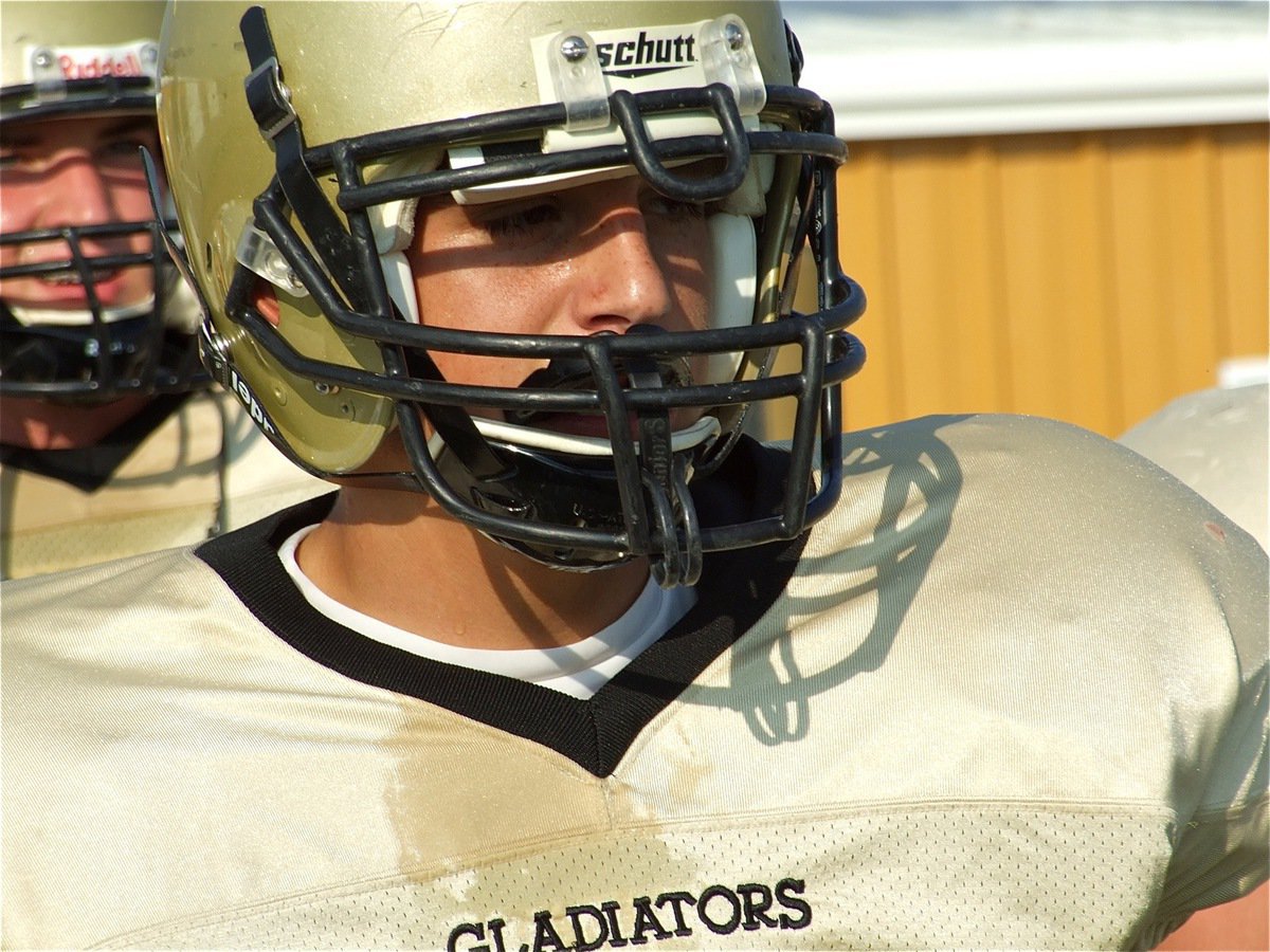 Image: Buckled up — Cody Medrano(75) gets in position to make a play against the Panthers.