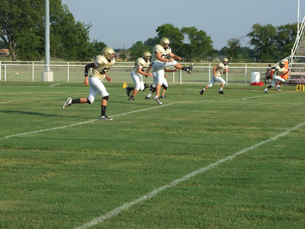 Image: Kick it off — Kevin Roldan’s opening kickoff went from Italy and landed all the way over on the other side of Maypearl at about their 5-yard line where it was downed. Roldan’s leg later earned a touchback for Italy’s special teams.